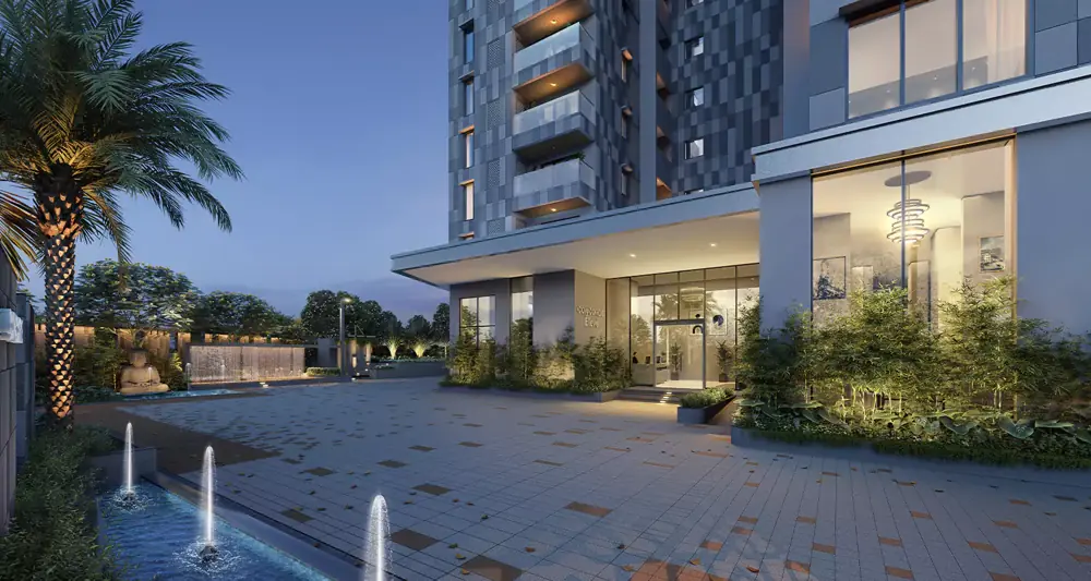 Concorde Hennur concept skyline view of the 92-metre tower